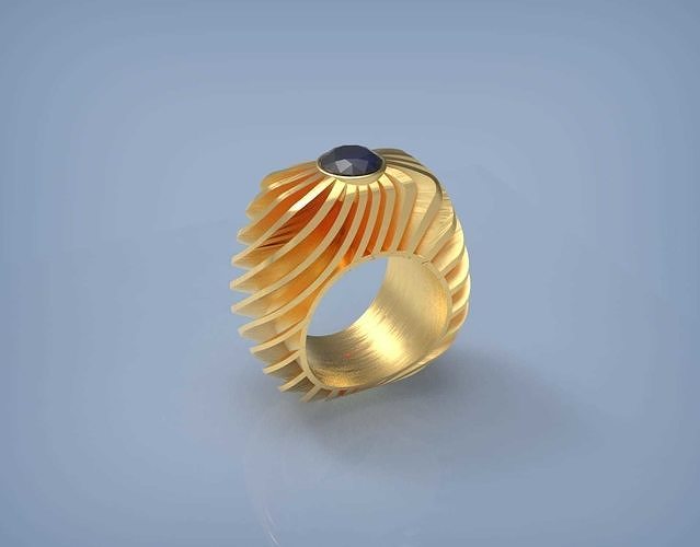 RING WITH DAIMOND 3D print model