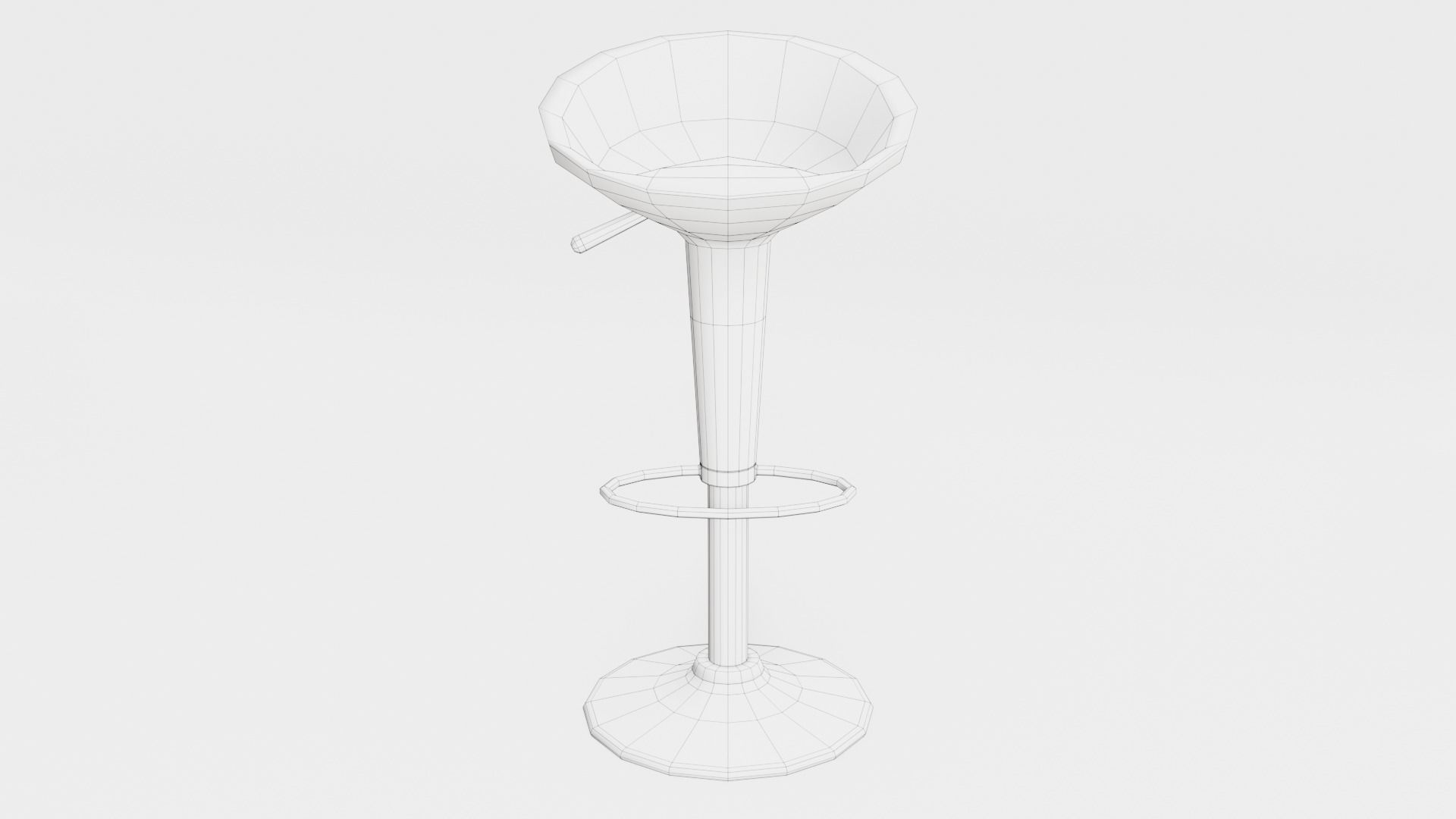 Bombo Stool 01 Low-poly 3D model_12