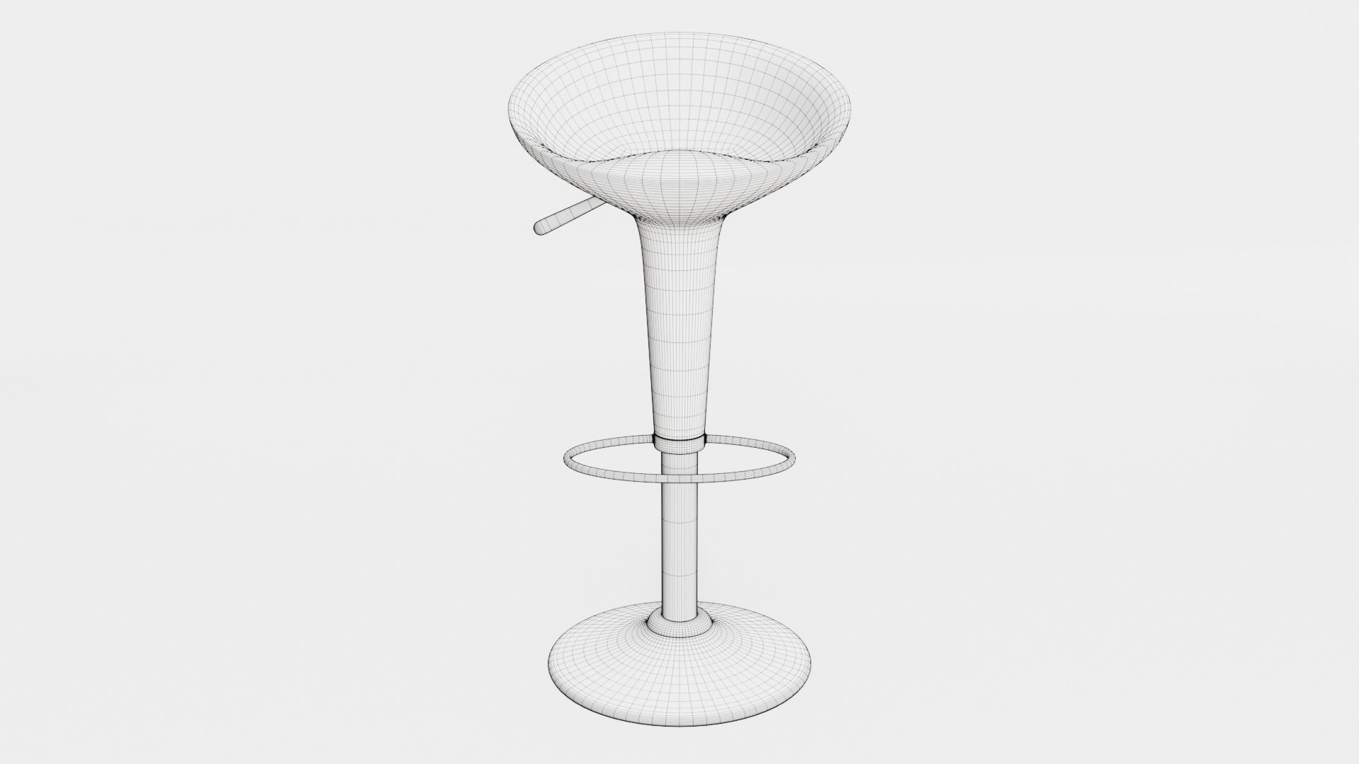 Bombo Stool 01 Low-poly 3D model_6