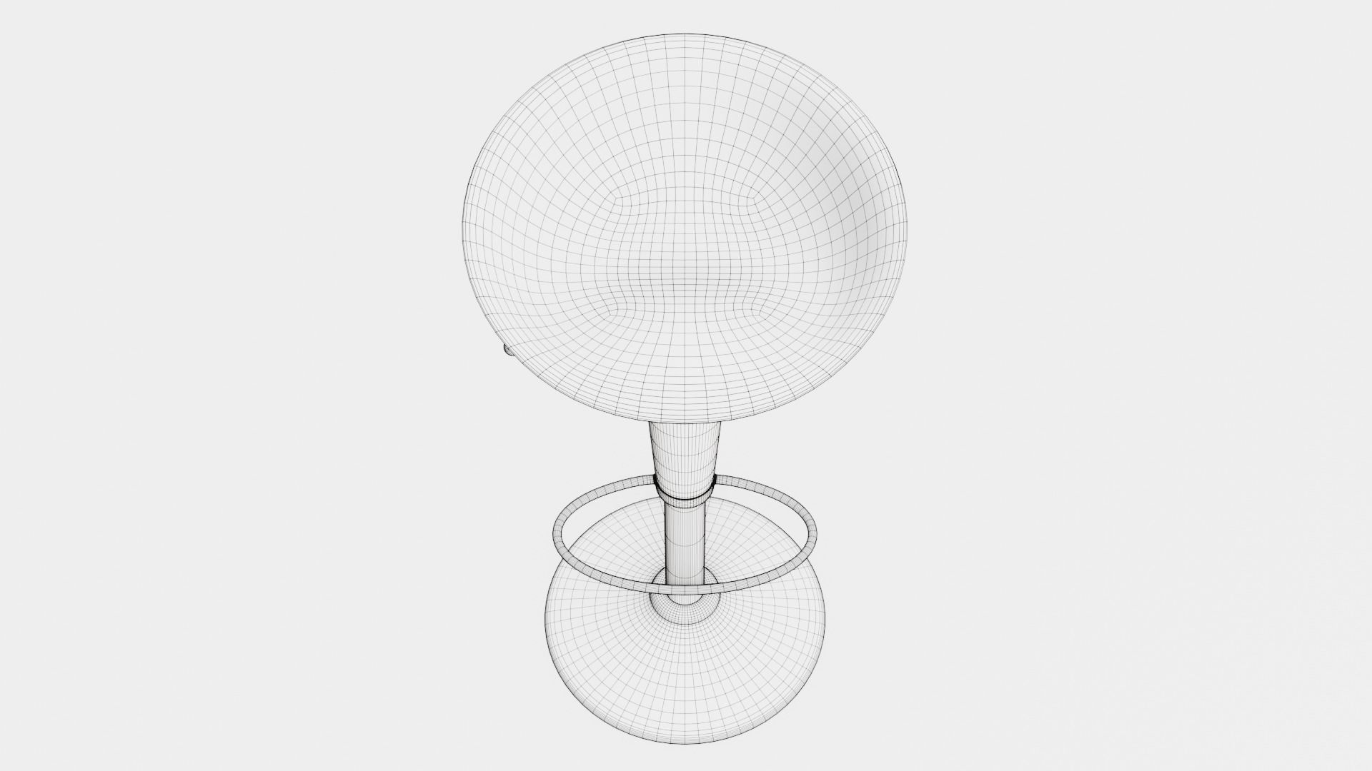 Bombo Stool 01 Low-poly 3D model_7