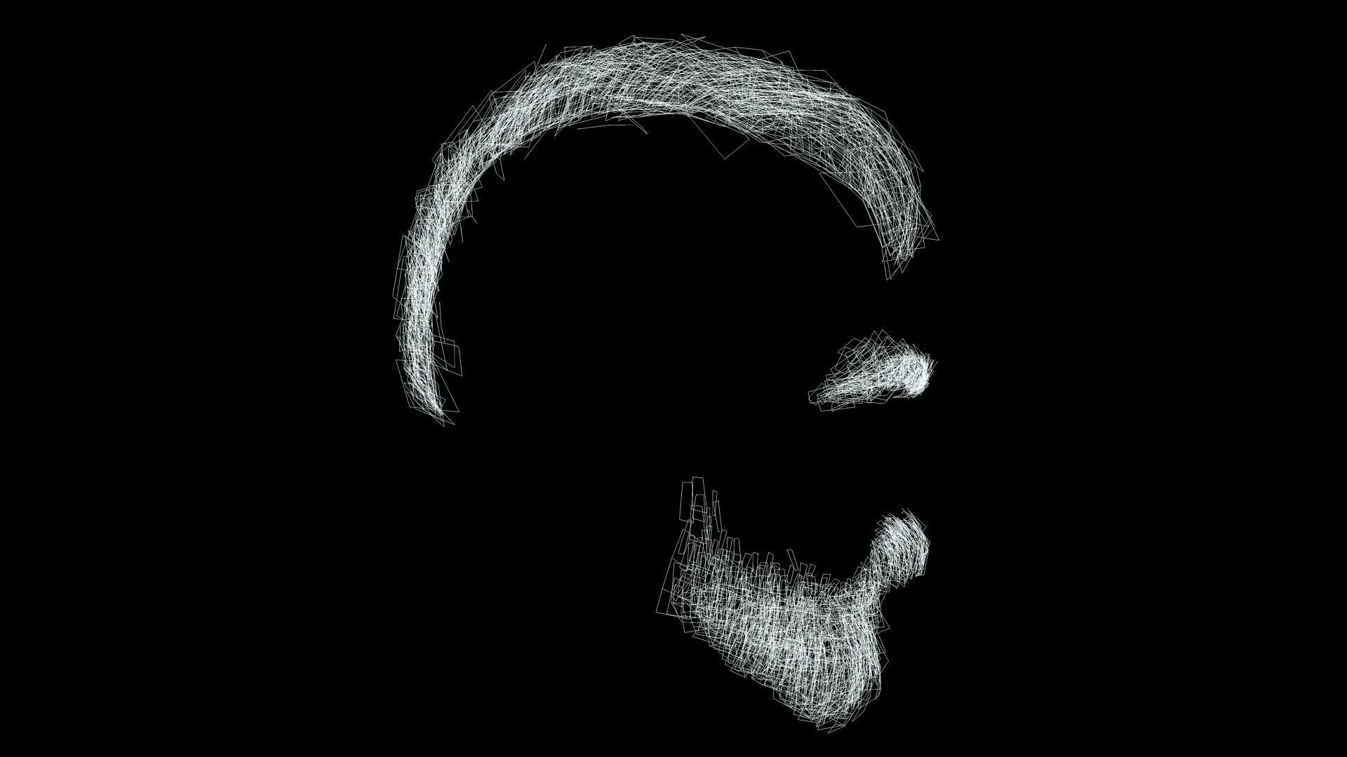 Realistic Viking Male Hair Style - Gunslinger Beard Low-poly 3D model_15