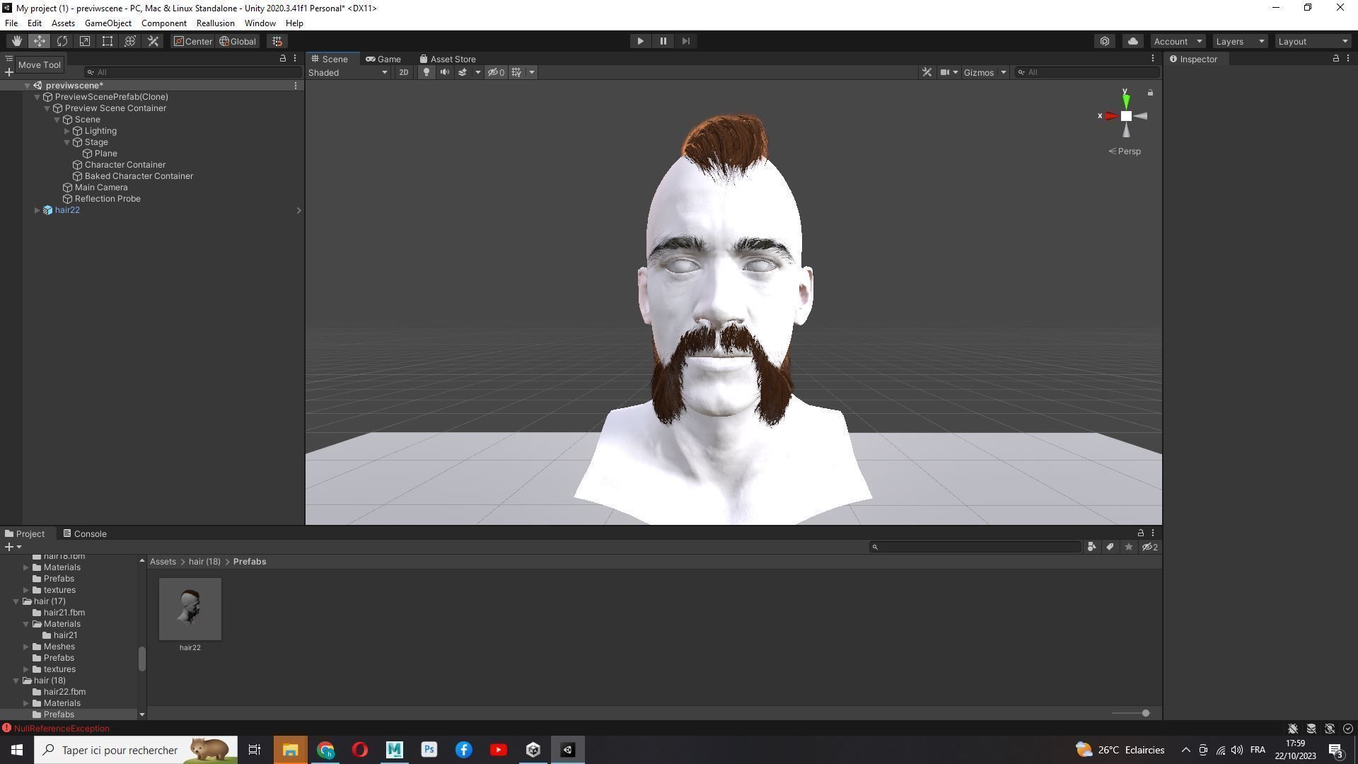 Realistic Viking Male Hair Style - Gunslinger Beard Low-poly 3D model_24