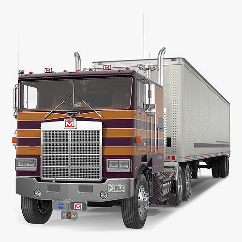 Marmon 110P Truck with Trailer 3D model