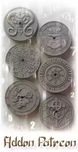STL Patreon clocks 3D print model