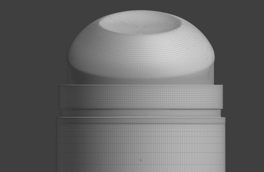 Cosmetic cream airless bottle 3D model_8