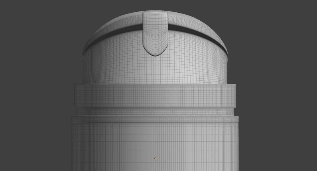 Cosmetic cream airless bottle 3D model_6