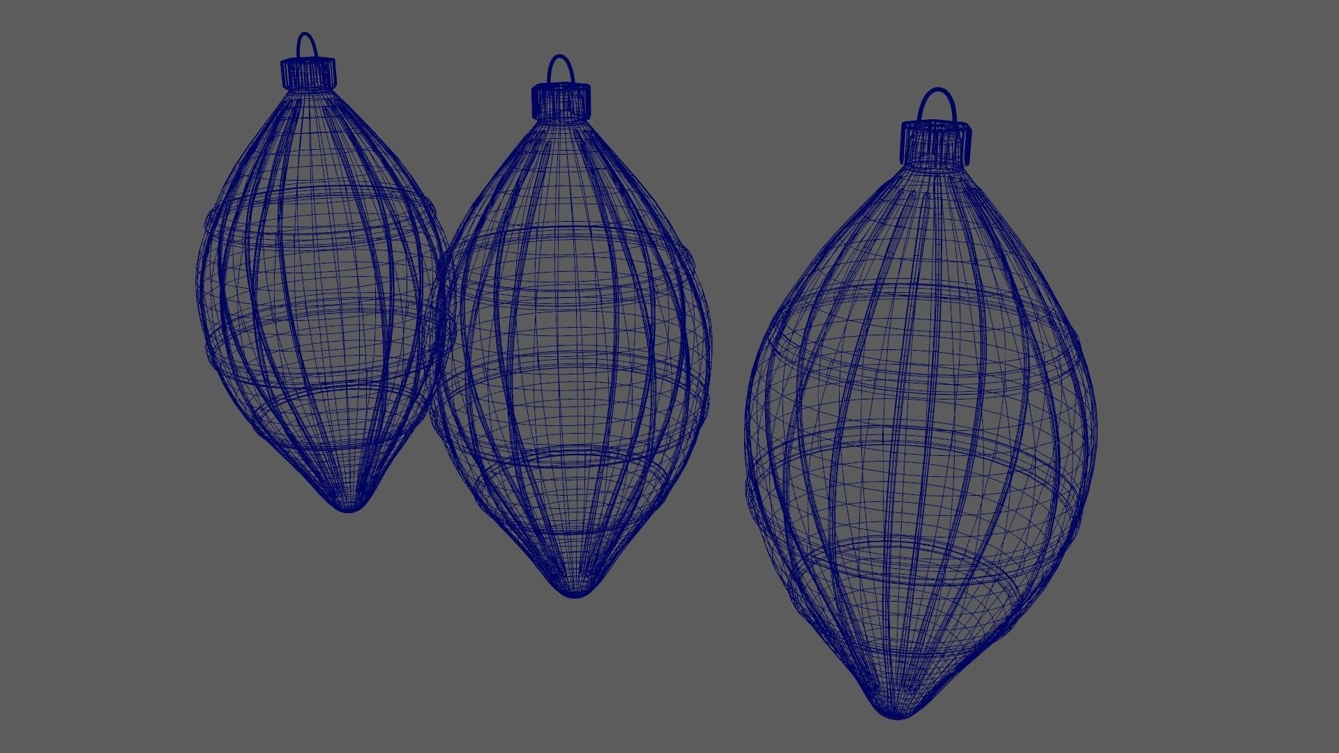 Christmas Tree Ornament Set6 - Pink LightBlue Low-poly 3D model_14