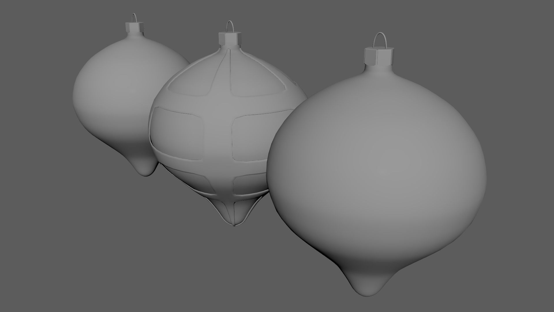 Christmas Tree Ornament Set8 - Pink LightBlue Low-poly 3D model_8