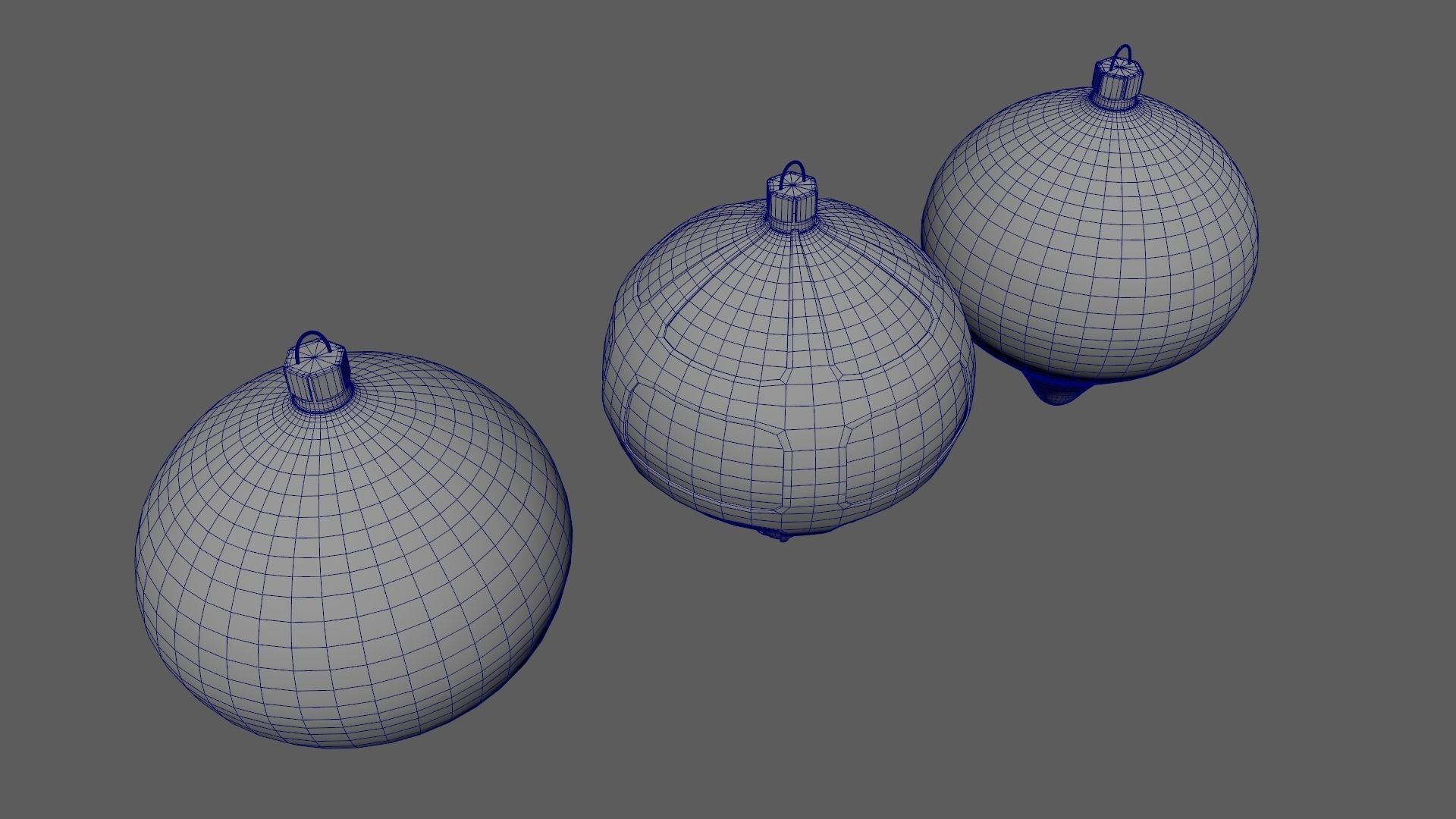 Christmas Tree Ornament Set8 - Pink LightBlue Low-poly 3D model_19