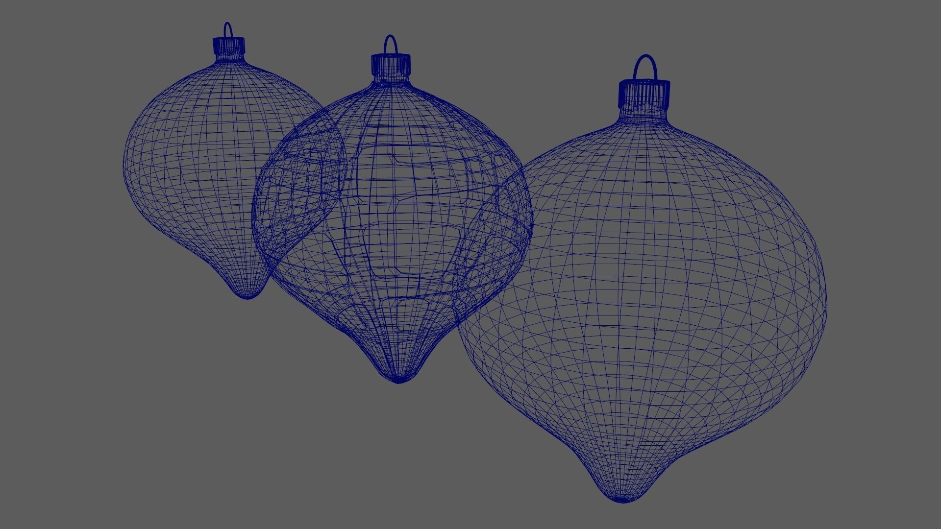 Christmas Tree Ornament Set8 - Pink LightBlue Low-poly 3D model_16