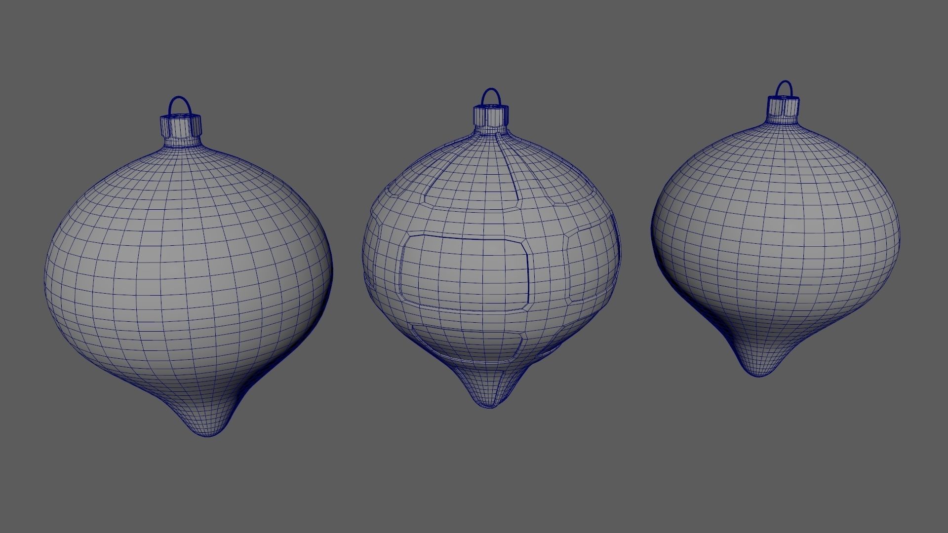 Christmas Tree Ornament Set8 - Pink LightBlue Low-poly 3D model_17