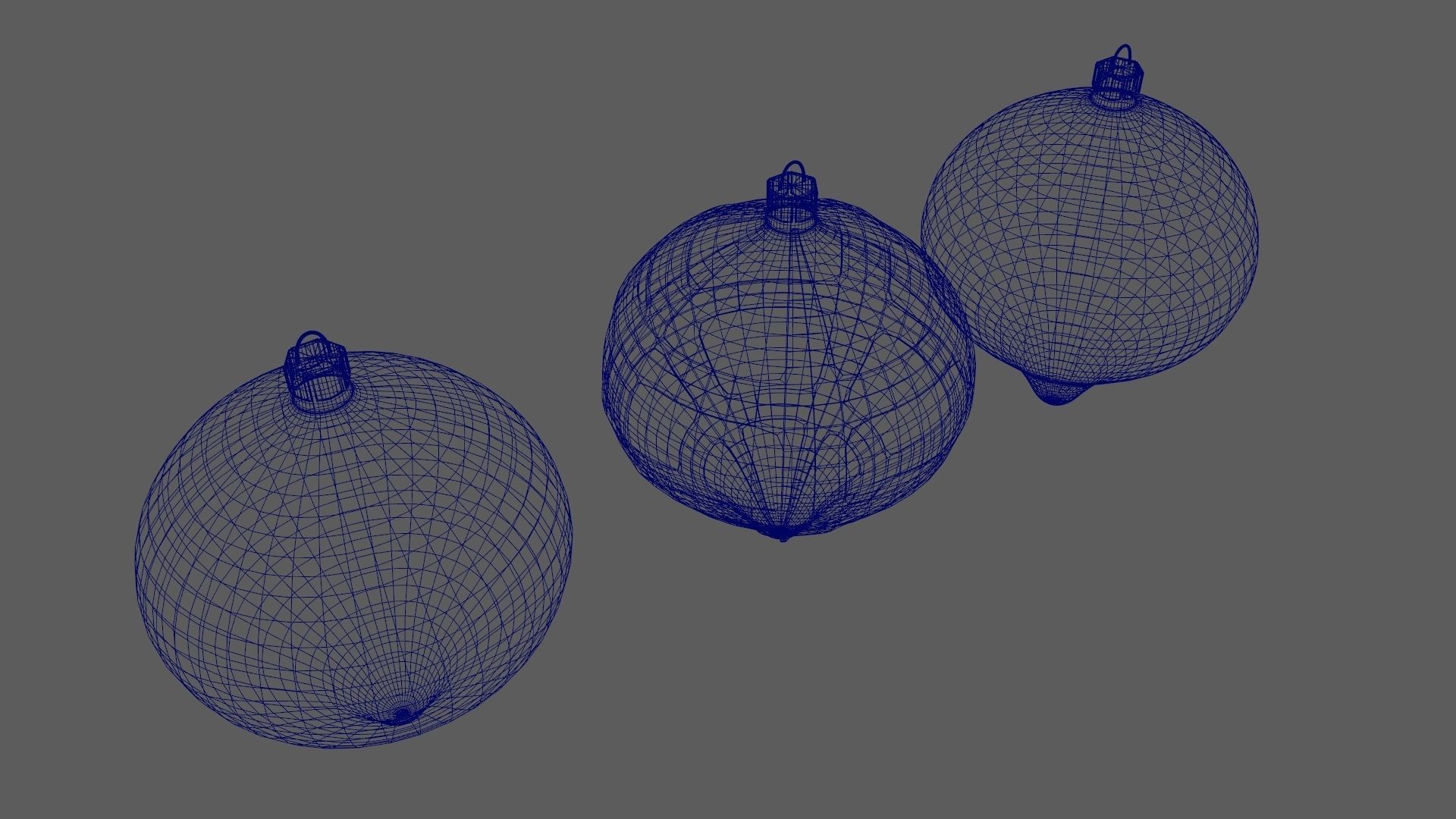 Christmas Tree Ornament Set8 - Pink LightBlue Low-poly 3D model_15