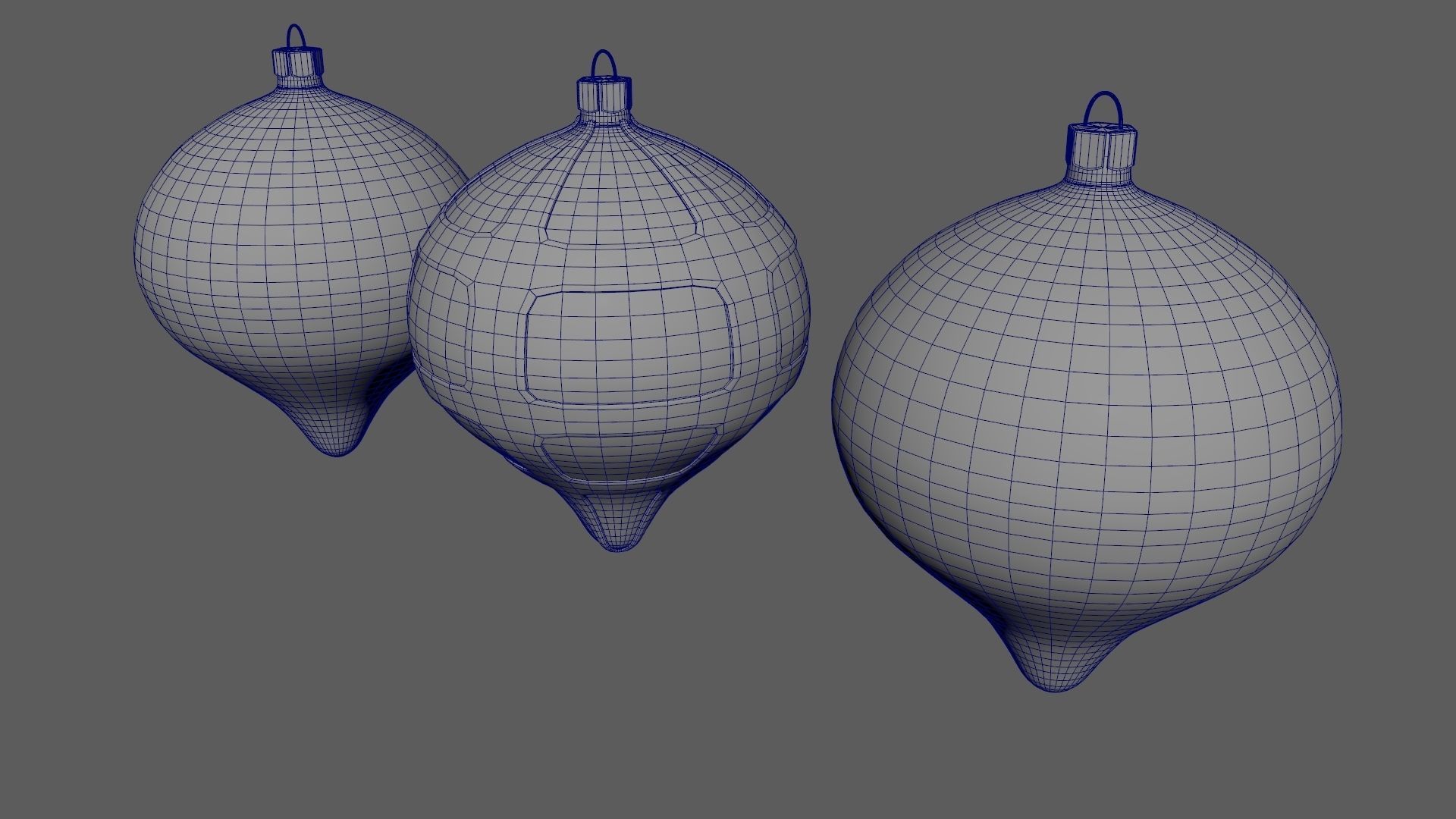 Christmas Tree Ornament Set8 - Pink LightBlue Low-poly 3D model_18