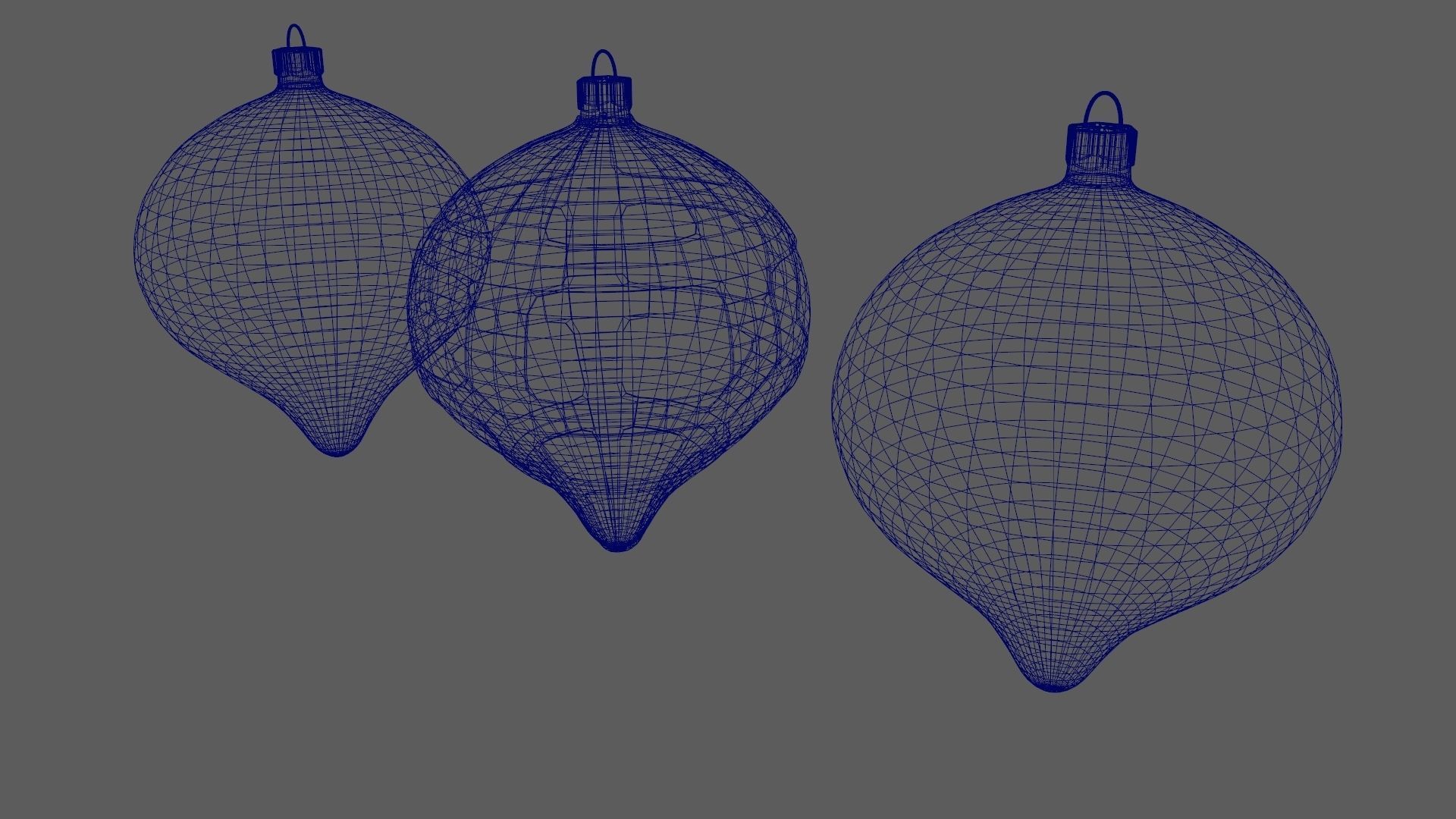 Christmas Tree Ornament Set8 - Pink LightBlue Low-poly 3D model_14