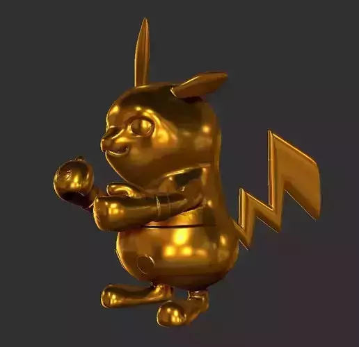 Pikachu in boxing gloves 3D Print ready model 3D print model