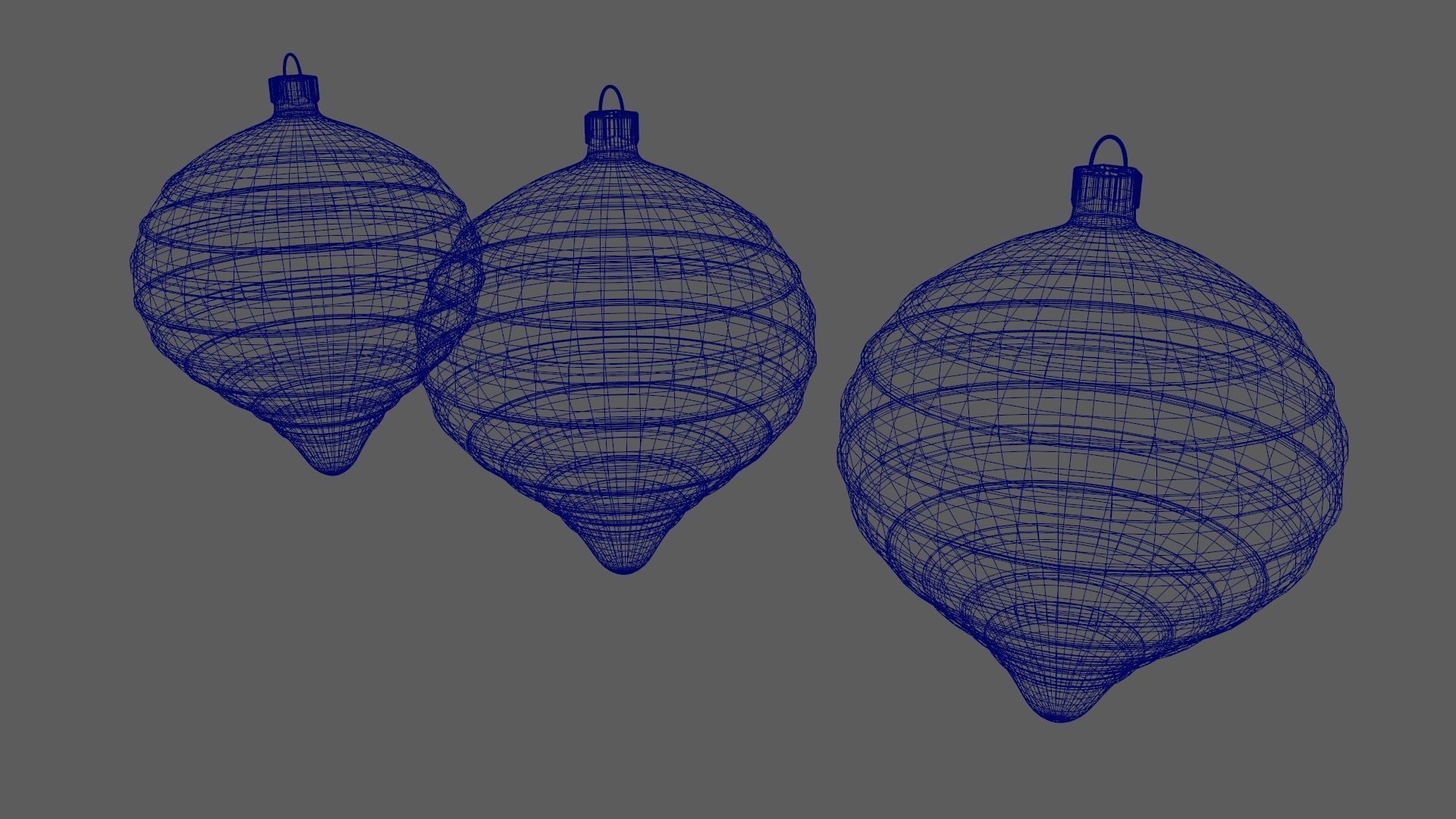 Christmas Tree Ornament Set9 - Pink LightBlue Low-poly 3D model_14