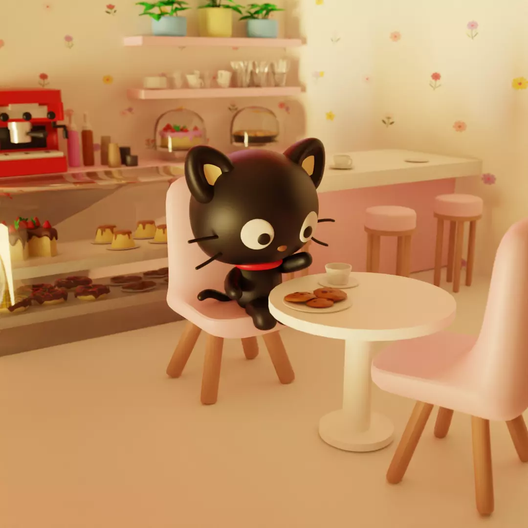 chococat - sanrio character 3D model_0