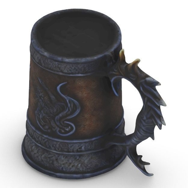 Dragon Inspired Fantasy Tankard 3D model_6