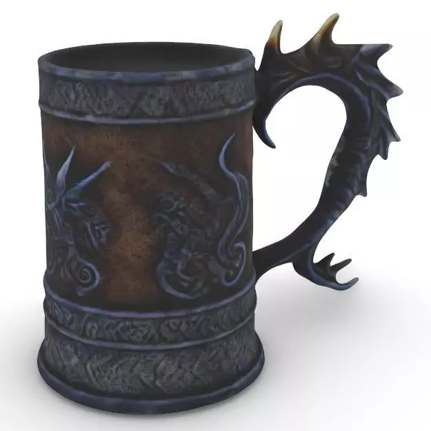 Dragon Inspired Fantasy Tankard 3D model_0