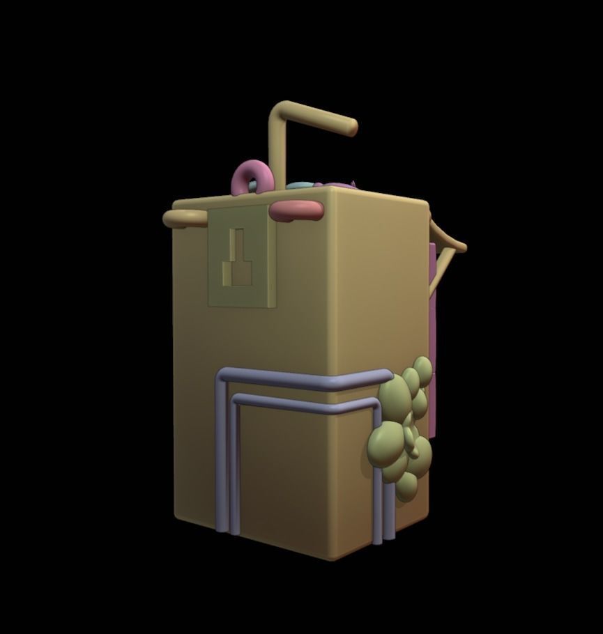 JUICE BOX   CUTE BIRDHOUSE  3D print model_4