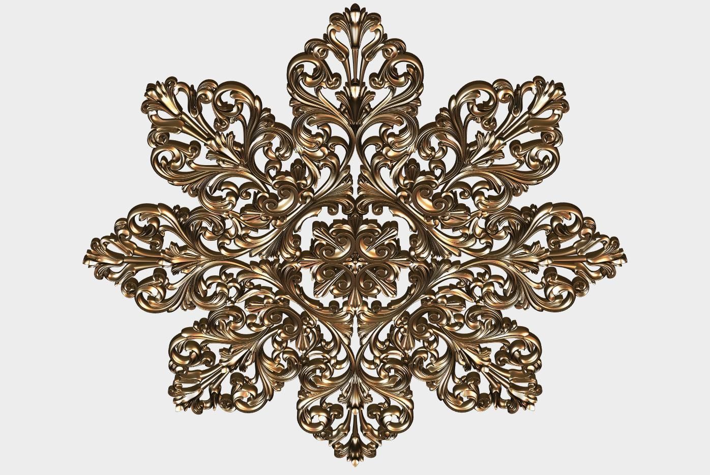 Carved decor for cnc 49 3D model_3