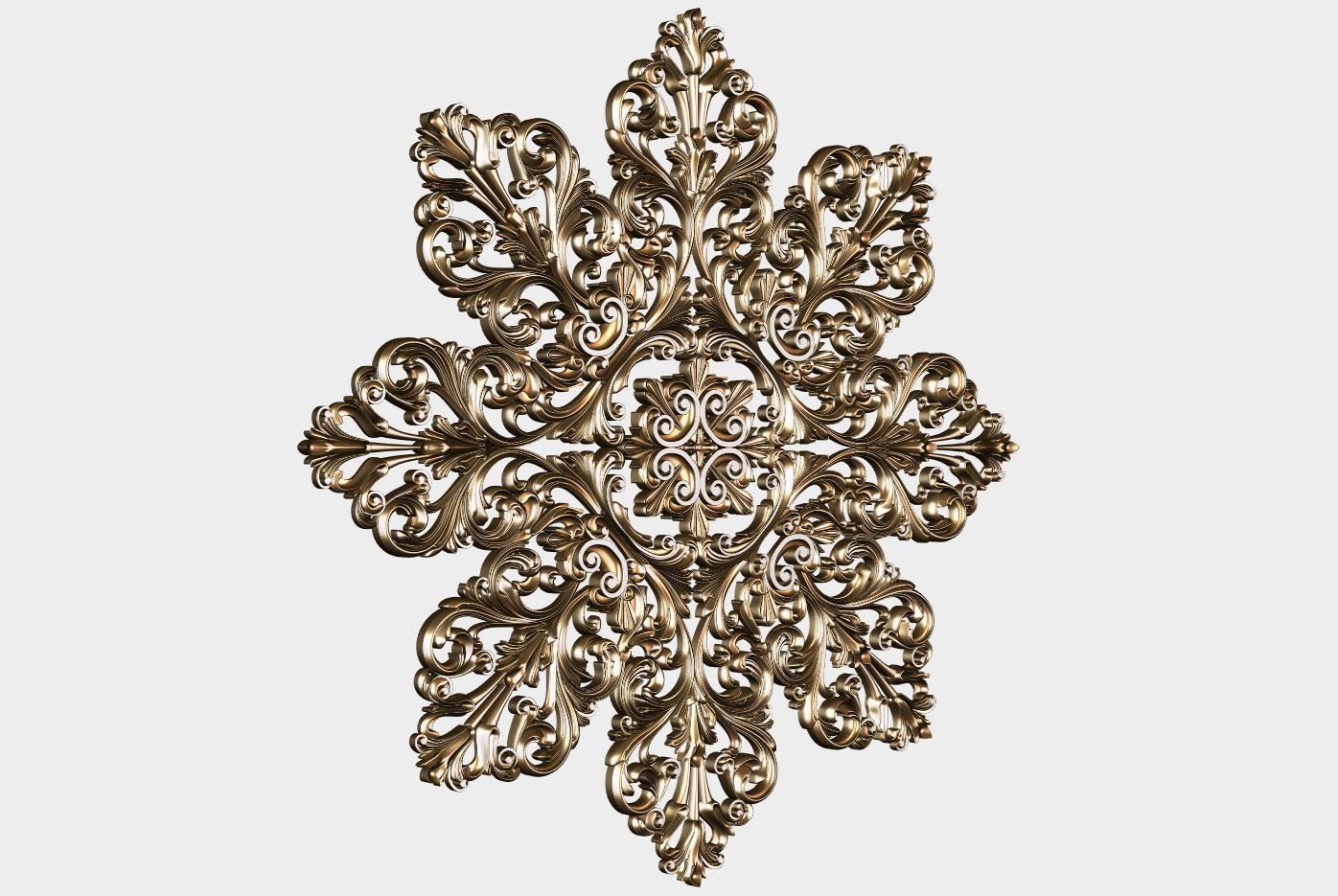 Carved decor for cnc 49 3D model_2