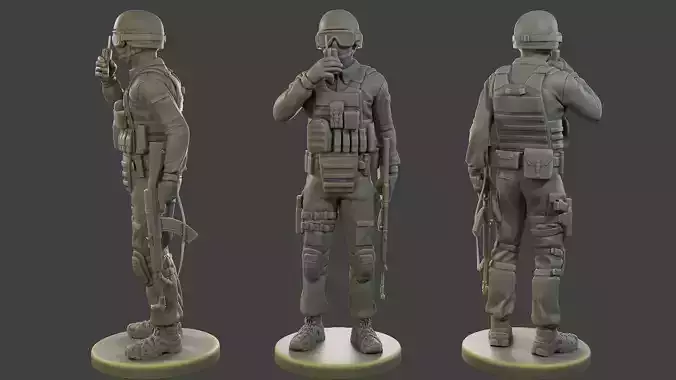 CzechSlovak Police Tactical Unit CPTU1 005 3D print model
