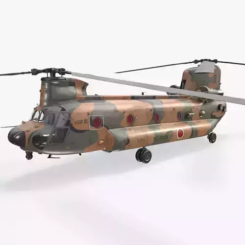  CH-47J Chinook JGSDF Static Low-poly 3D model