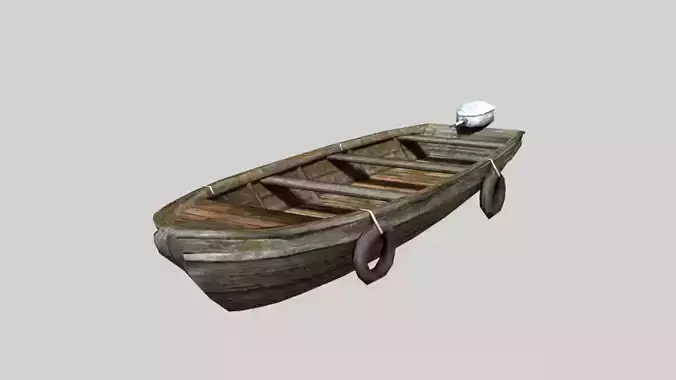 Free Game Ready Wooden Boat