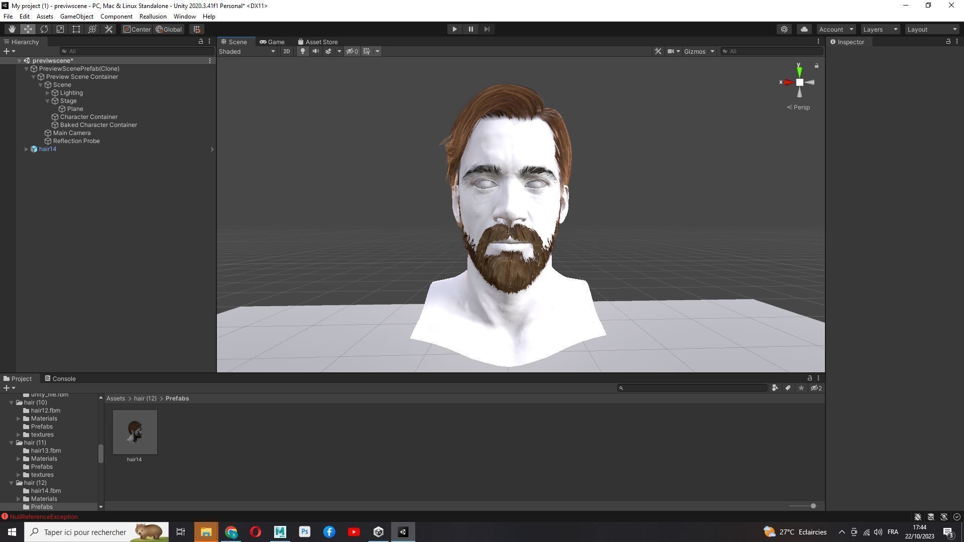 Classic Side Part Hair - Mustache - Beard Low-Poly Low-poly 3D model_23