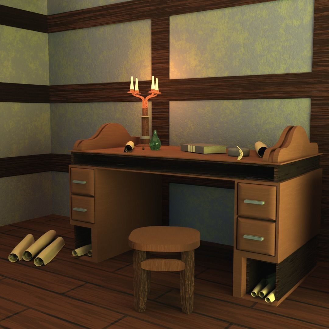 Stylized Room Free 3D model_1