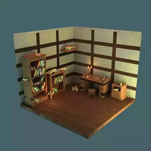Stylized Room Free 3D model