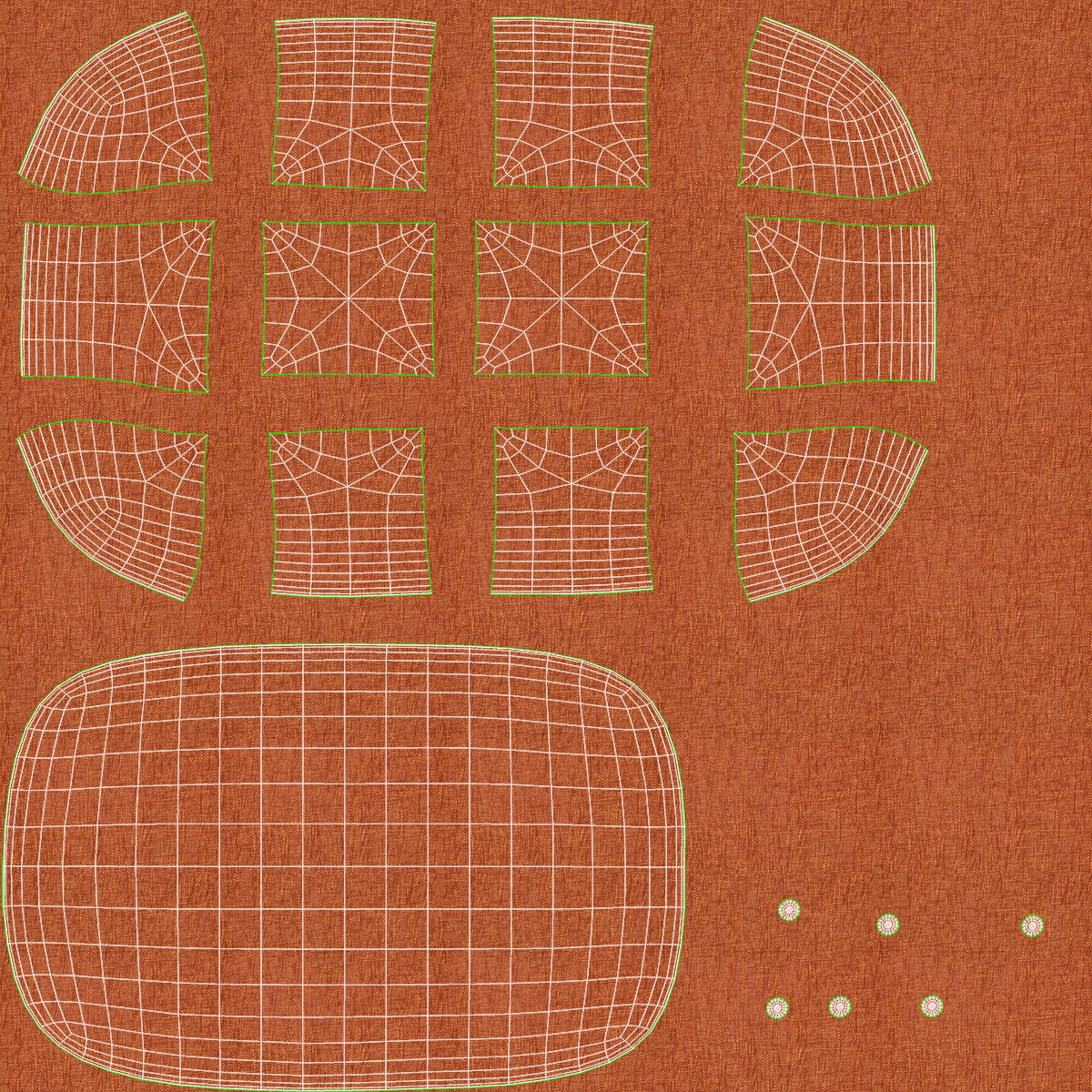 Grant Featherston Contour Style Chair Orange 3D model_12