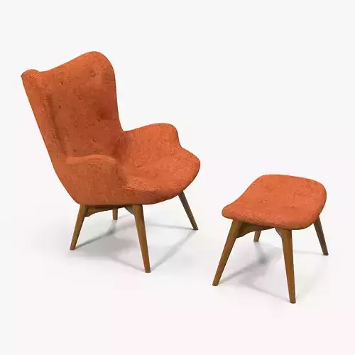 Grant Featherston Contour Style Chair Orange