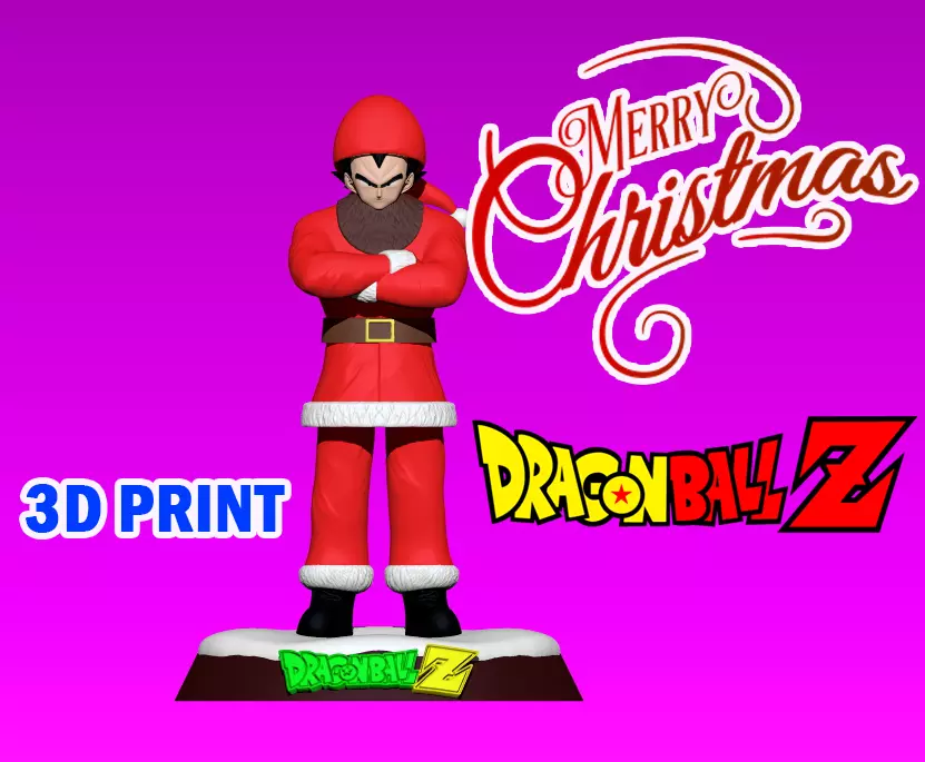 VEGETA SANTA CLAUS - NOEL - DRAGON BALL - 3D PRINT 3D print model_0