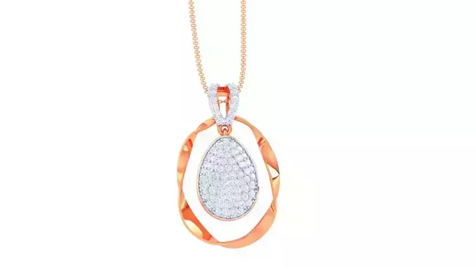 High Jewelry Diamond Pendant Necklace 3dm stl 3mf obj glb
