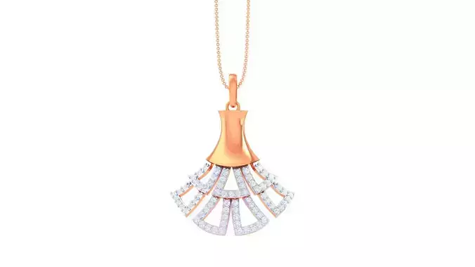 High Jewelry Diamond Pendant Necklace 3dm stl 3mf obj glb