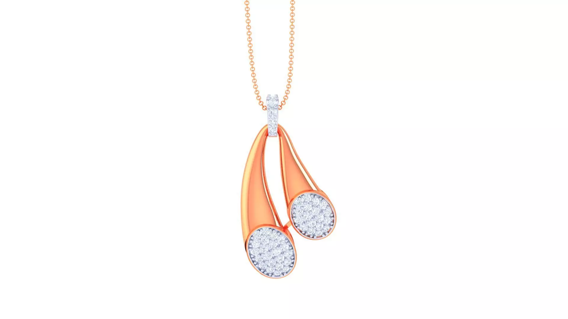 High Jewelry Diamond Pendant Necklace 3dm stl 3mf obj glb 3D print model_0