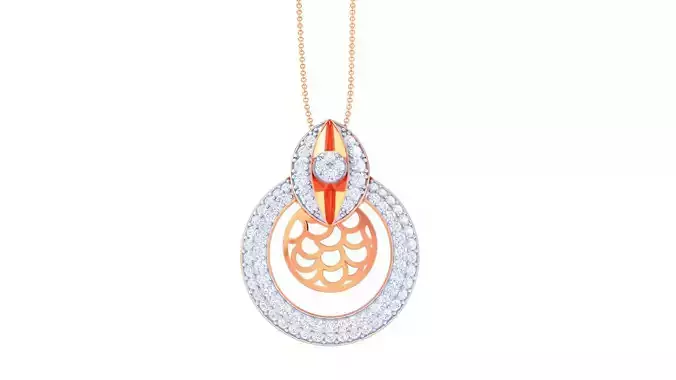High Jewelry Diamond Pendant Necklace 3dm stl 3mf obj glb