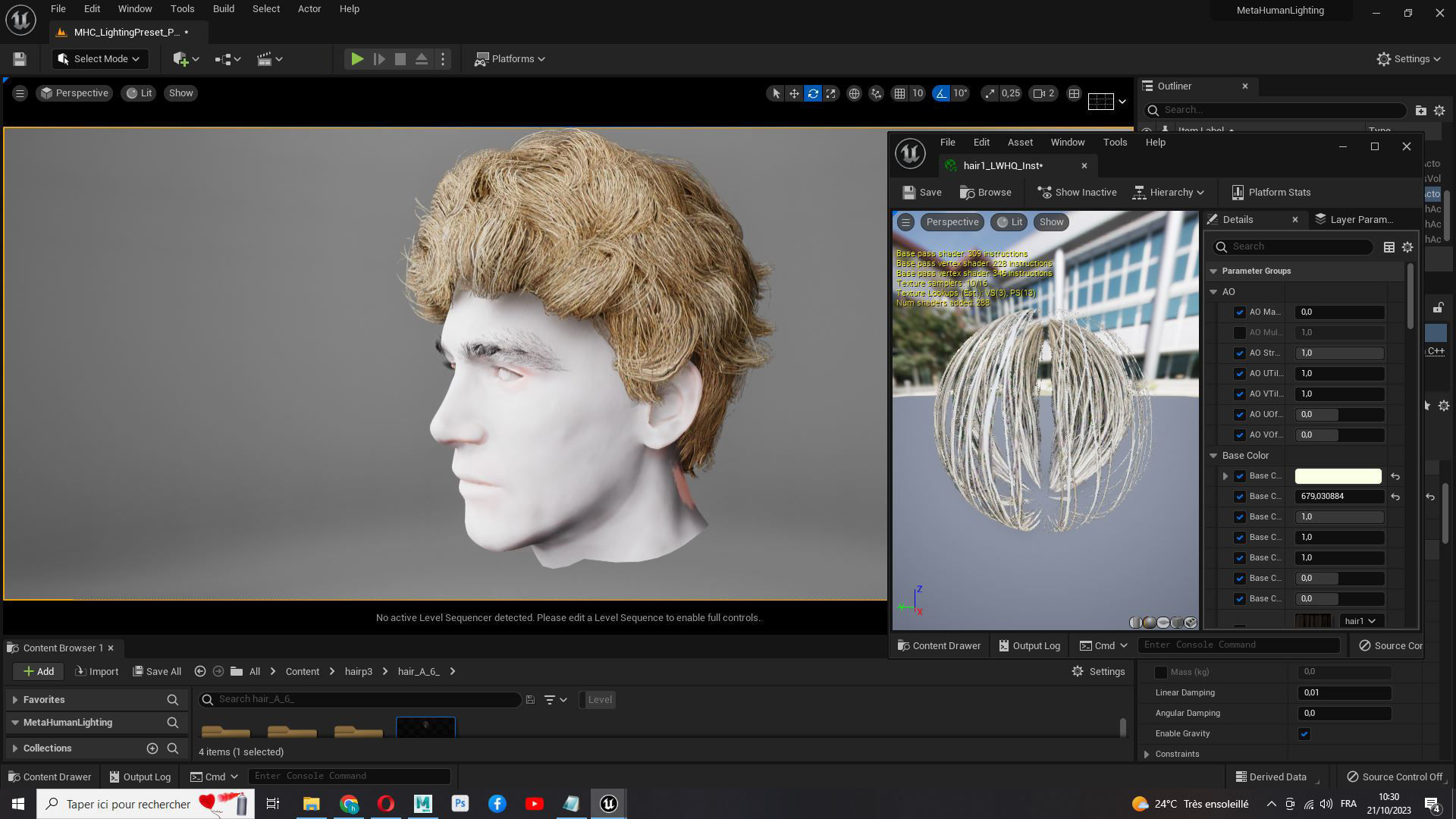 Wavy - Curly Man Hair Low-Poly 3D model_25
