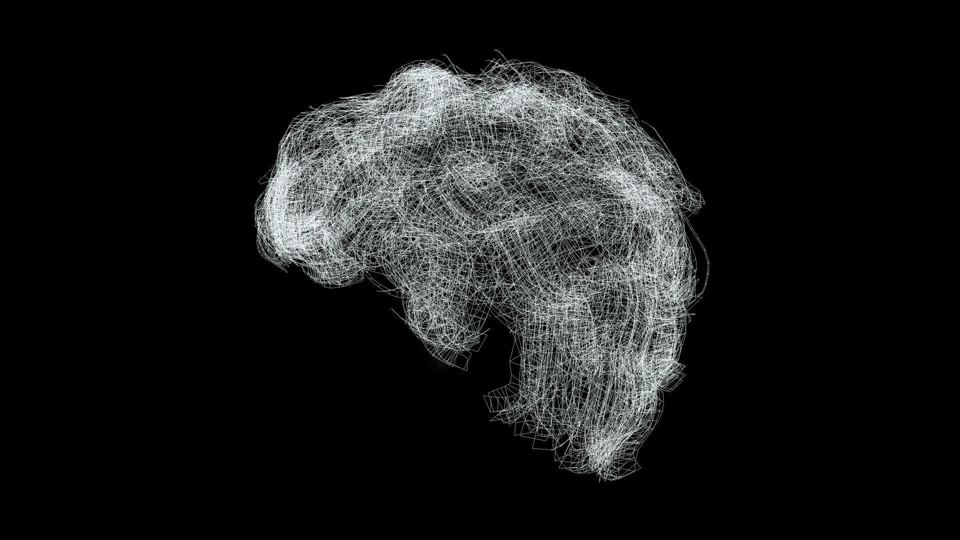 Wavy - Curly Man Hair Low-Poly 3D model_16