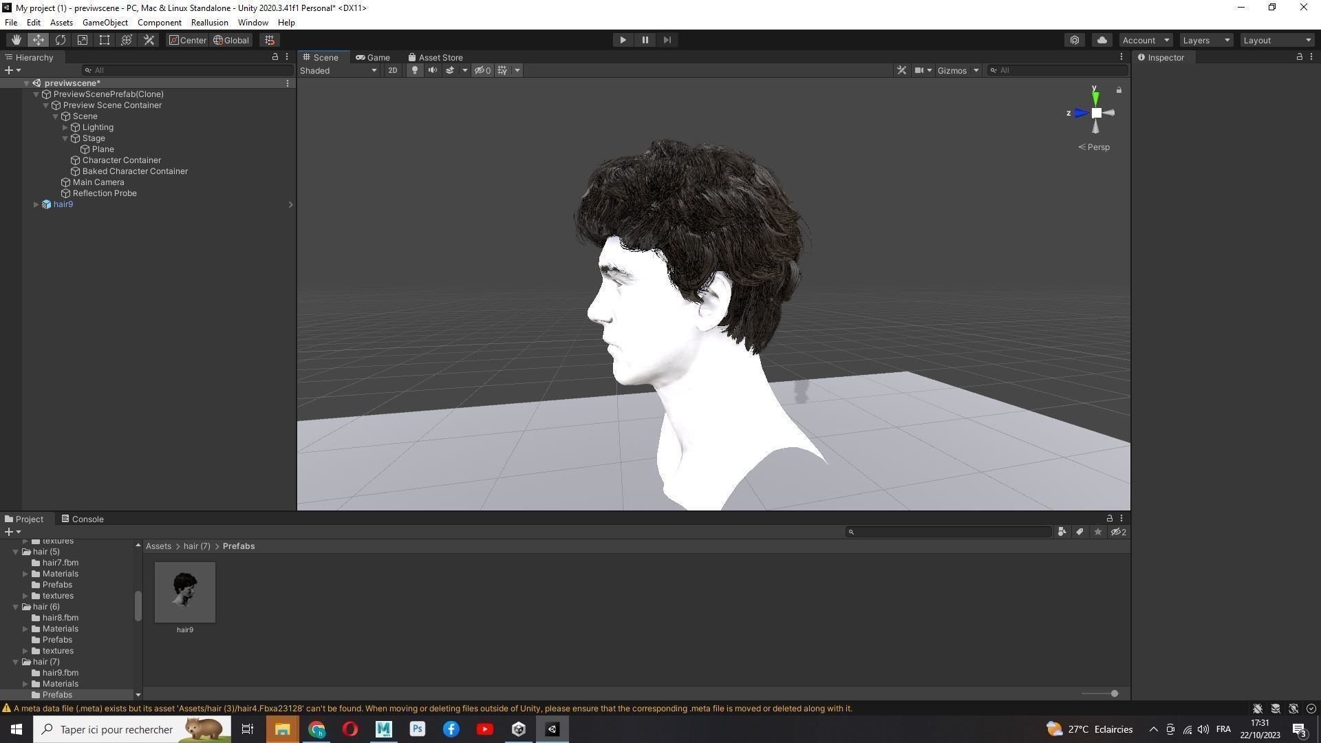 Wavy - Curly Man Hair Low-Poly 3D model_27