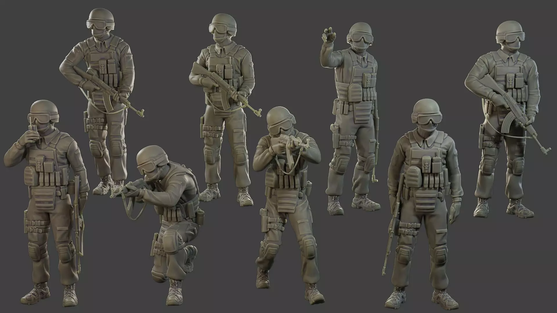CzechSlovak Police Tactical Unit CPTU1 Pack1 3D Model Collection_0