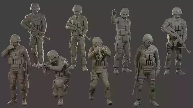 CzechSlovak Police Tactical Unit CPTU1 Pack1 3D Model Collection CzechSlovak Police Tactical Unit CPTU1 Pack1 3D Model Collection