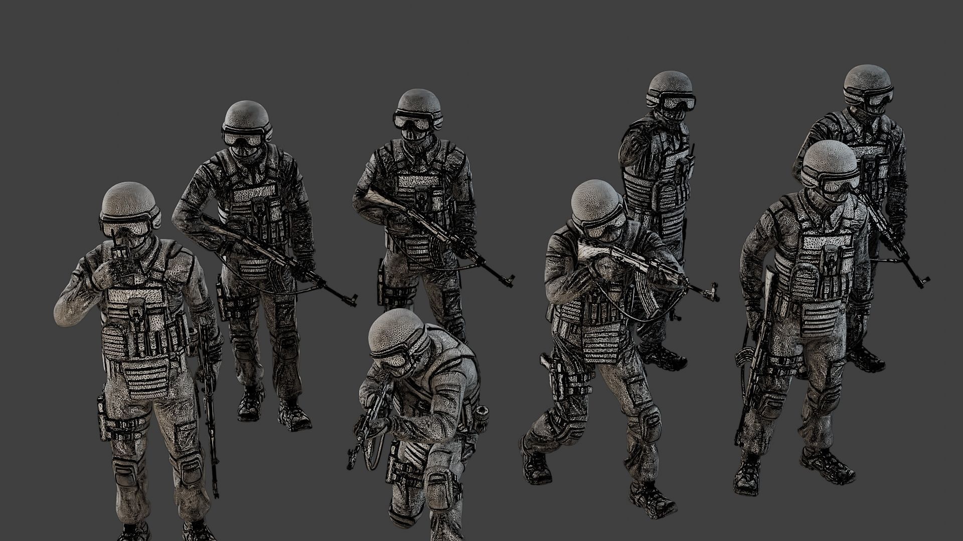 CzechSlovak Police Tactical Unit CPTU1 Pack1 3D Model Collection_16