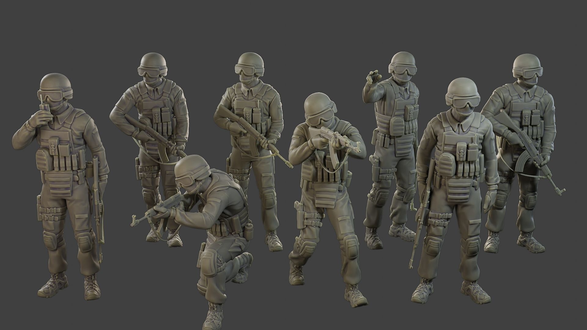 CzechSlovak Police Tactical Unit CPTU1 Pack1 3D Model Collection_1