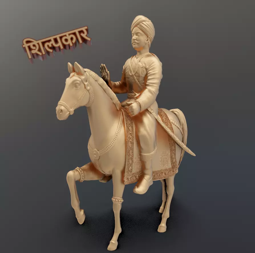 KING ON HORSE 3D print model