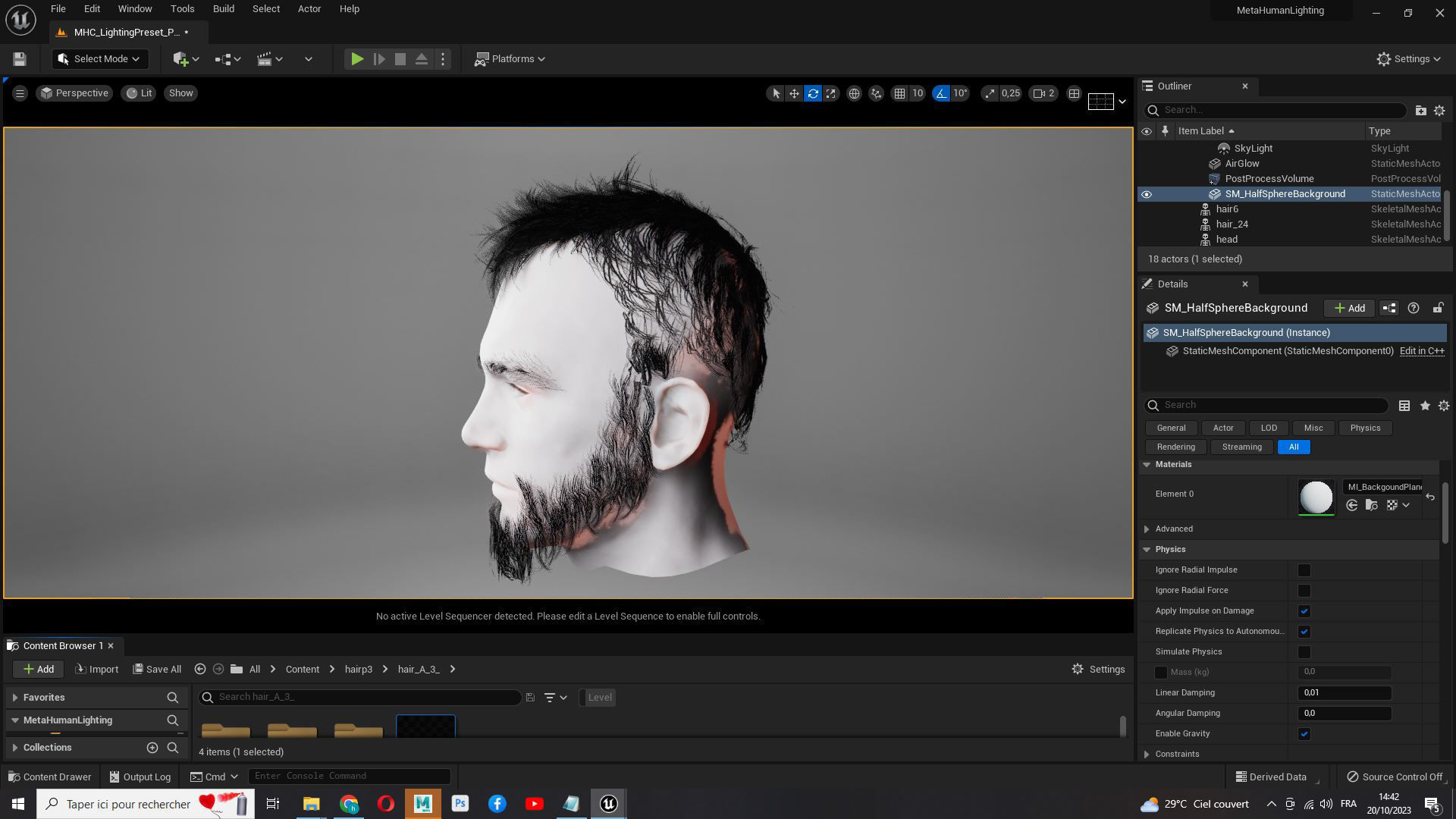 Faux Hawk Hair - Viking Style Low-poly 3D model_20