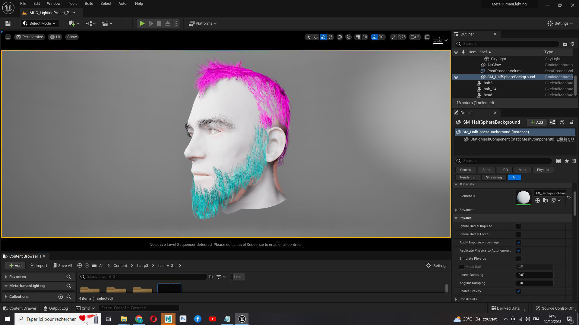 Faux Hawk Hair - Viking Style Low-poly 3D model_21