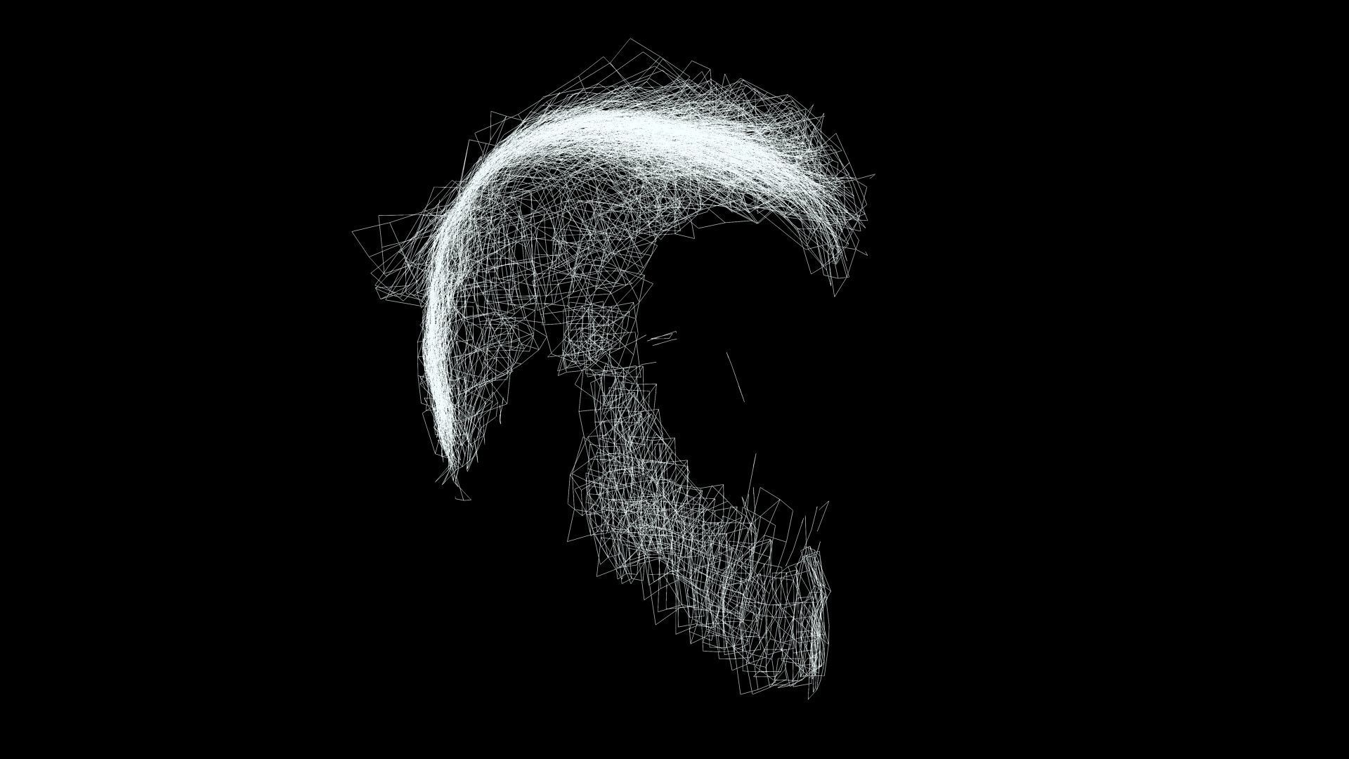 Faux Hawk Hair - Viking Style Low-poly 3D model_13